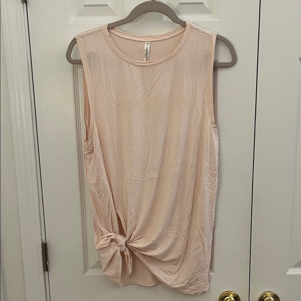 Fabletics Pink Knot Workout Top